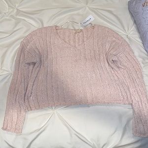NWT LA Hearts cream chenille sweater